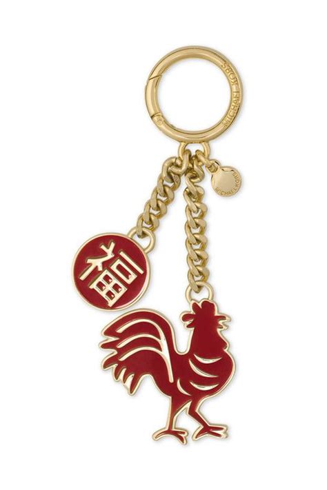 gold-tone rooster key charm michael kors|Michael Kors Year of the Rooster Gold Tone Key Charm and .